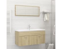 vidaXL Bathroom Furniture Set Sonoma Oak Engineered Wood