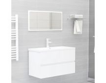 vidaXL Bathroom Furniture Set White Engineered Wood