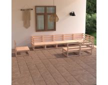 vidaXL 9 Piece Garden Lounge Set Solid Pinewood