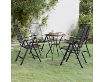 vidaXL 5 Piece Garden Dining Set Expanded Metal Mesh Anthracite