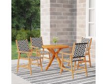 vidaXL 5 Piece Garden Dining Set Solid Wood Acacia