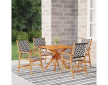 vidaXL 5 Piece Garden Dining Set Solid Wood Acacia