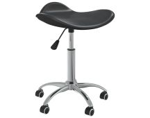 vidaXL Swivel Dining Chair Black Faux Leather