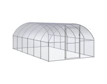 vidaXL Outdoor Chicken Coop 3x6x2 m Galvanised Steel