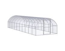 vidaXL Outdoor Chicken Coop 3x10x2 m Galvanised Steel