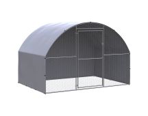 vidaXL Outdoor Chicken Coop 3x2x2 m Galvanised Steel