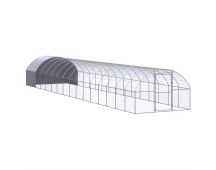 vidaXL Outdoor Chicken Coop 3x16x2 m Galvanised Steel