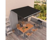 vidaXL Automatic Retractable Awning 400x300 cm Anthracite