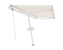 vidaXL Freestanding Automatic Awning 400x300 cm Cream