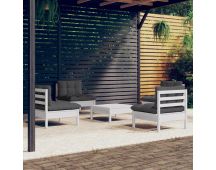 vidaXL 5 Piece Garden Lounge Set with Anthracite Cushions Pinewood