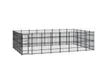 vidaXL Outdoor Dog Kennel Steel 36.86 m�