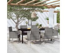 vidaXL 7 Piece Garden Dining Set Anthracite