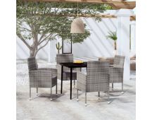 vidaXL 5 Piece Garden Dining Set Anthracite