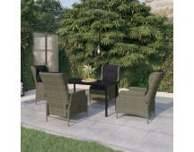 vidaXL 5 Piece Garden Dining Set Brown