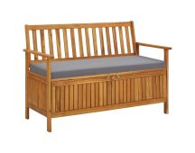 vidaXL Garden Storage Bench 120 cm Solid Acacia Wood