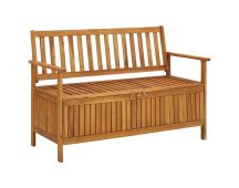 vidaXL Garden Storage Bench 120 cm Solid Acacia Wood