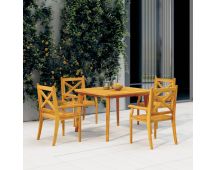 vidaXL Garden Table 110x110x75 cm Solid Wood Acacia