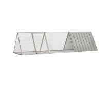 vidaXL Rabbit Cage Grey 302.5x80.5x71 cm Galvanised Steel