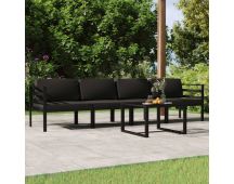 vidaXL 5 Piece Garden Lounge Set with Cushions Aluminium Anthracite