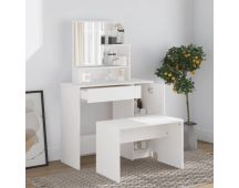 vidaXL Dressing Table Set White 86.5x35x136 cm