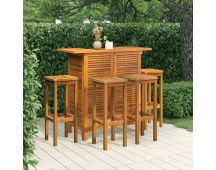 vidaXL 5 Piece Garden Bar Set Solid Wood Acacia