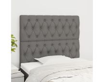 vidaXL Headboards 2 pcs Dark Grey 100x7x78/88 cm Fabric