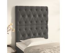 vidaXL Headboards 2 pcs Dark Grey 80x7x78/88 cm Velvet