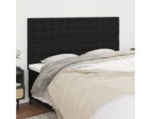 vidaXL Headboards 4 pcs Black 80x5x78/88 cm Fabric