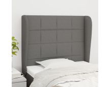 vidaXL Headboard with Ears Dark Grey 83x23x118/128 cm Fabric