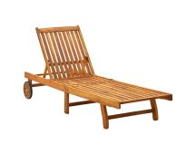 vidaXL Sun Lounger Solid Acacia Wood