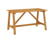 vidaXL Garden Dining Table 140x70x73.5 cm Solid Acacia Wood