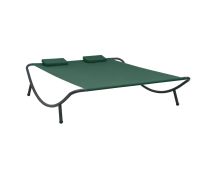 vidaXL Outdoor Lounge Bed Fabric Green