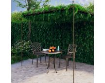 vidaXL Garden Pergola Antique Brown 4x3x2.5 m Iron