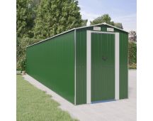 vidaXL Garden Shed Green 192x938x223 cm Galvanised Steel