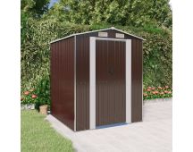 vidaXL Garden Shed Dark Brown 192x191x223 cm Galvanised Steel