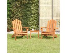 vidaXL 3 Piece Adirondack Garden Lounge Set Solid Wood Acacia