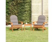 vidaXL 3 Piece Adirondack Garden Lounge Set Solid Wood Acacia