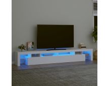 vidaXL TV Cabinet with LED Lights White 260x36.5x40 cm