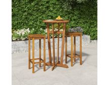 vidaXL 3 Piece Garden Bar Set Solid Wood Acacia