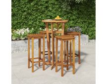 vidaXL 5 Piece Garden Bar Set Solid Wood Acacia