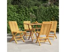 vidaXL Folding Garden Chairs 4 pcs 47x47x89 cm Solid Wood Teak