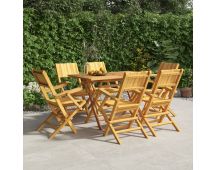 vidaXL Folding Garden Chairs 6 pcs 55x61x90 cm Solid Wood Teak