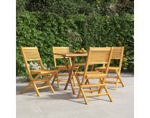 vidaXL Folding Garden Chairs 4 pcs 47x62x90 cm Solid Wood Teak