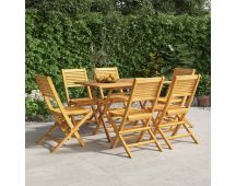 vidaXL Folding Garden Chairs 6 pcs 47x62x90 cm Solid Wood Teak