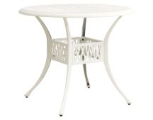 vidaXL Garden Table White 90x90x74 cm Cast Aluminium