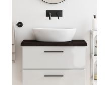 vidaXL Bathroom Countertop Dark Grey 80x30x4 cm Treated Solid Wood