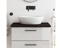 vidaXL Bathroom Countertop Dark Grey 80x60x4 cm Treated Solid Wood