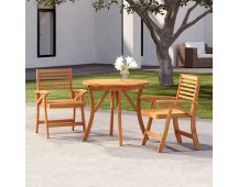 vidaXL 3 Piece Garden Dining Set Solid Wood Acacia