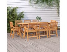 vidaXL Garden Chairs 8 pcs 58x58x87 cm Solid Wood Acacia