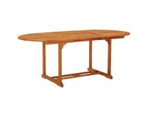 vidaXL Garden Table 200x100x75 cm Solid Wood Eucalyptus